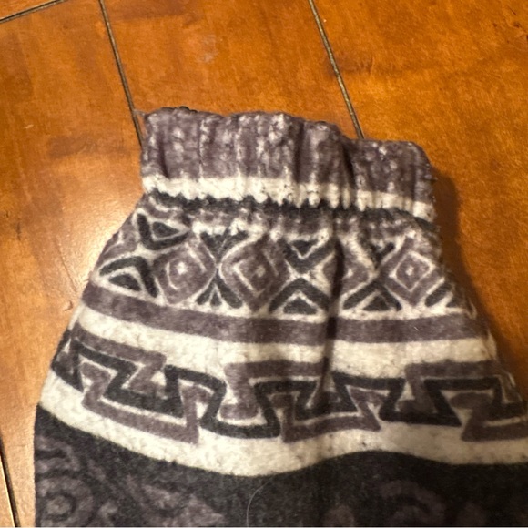 Vintage Black Reversible Jacket Windbreaker Coat Unisex Medium Aztec Fleece 90s - Picture 11 of 13